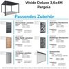 Weide Deluxe | Pergola Voll Aluminium freistehend | 3,6 x 4 M | Lamellendach anthrazit Bild 5