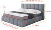 ALTDECOR Boxspringbett AURI (Multipocket-Matratze H4, H3 Matratze Bonellfederung, Topper, Kopfteil) Bild 4