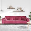 vidaXL Sofa Weinrot 250 x 77 x 76 cm Samt 3335157 Bild 3
