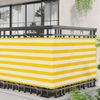 vidaXL Balkonsichtschutz Gelb und Weiß 100 x 700 cm Oxford-Stoff 42030625 Bild 3