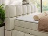 Boxspringbett NIRA KING, Doppelbett mit Fußteil, 7-Zonen Multipocket-Matratzen und Topper, Schlafzimmerbett - 160 x 200 cm - Beige Velvet - H3 Bild 4