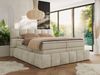 Boxspringbett NIRA KING, Doppelbett mit Fußteil, 7-Zonen Multipocket-Matratzen und Topper, Schlafzimmerbett - 160 x 200 cm - Beige Velvet - H3 Bild 1