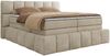 Boxspringbett NIRA KING, Doppelbett mit Fußteil, 7-Zonen Multipocket-Matratzen und Topper, Schlafzimmerbett - 160 x 200 cm - Beige Velvet - H3 Bild 5