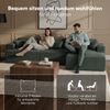 skølm 'Freki' Cloud Sofa 4 Sitzer mit Hocker, Vollschaumcouch mit Federkern und Vakuum-Kompression, kein Aufbau erforderlich, mit 3 Kissen, Cord dunkelgrün Bild 3