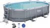 Bestway Frame Pool 56448 Komplett-Set 488 x 305 x 107cm oval Bild 2