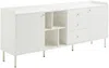 Vente-unique - LUNAOR Sideboard Holz, Platte Weiß - B 40 cm x H 80 cm x L 185 cm Bild 3