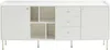 Vente-unique - LUNAOR Sideboard Holz, Platte Weiß - B 40 cm x H 80 cm x L 185 cm Bild 2
