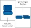 Cofi Brotdosen 3er-Set – Lunchbox / Frühstücksbox – BPA-frei, spülmaschinenfest, stapelbar, 1600 ml Blau-Grau Bild 5