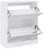 vidaXL Schuhschrank Weiß 80x34x96,5 cm Holzwerkstoff 839966 Bild 2