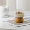 Zoha Glas Stripe Glas 4er Set Getränkebecher - Cocktailbecher - Kaffebecher - 310 ml, Borosilikatglas, Hitzebeständig Trinkglas Cocktailgläser Eiskaffeegläser Tee Saft Bild 4