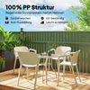 Gartenstuhl 60 x 56 x 75 cm aus Kunststoff, stapelbar, 4er-Set Bild 5