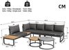 Celya Gartenlounge-Set Gartenlounges Balkon, Gartenmöbel Set 4 Personen, verstellbaren, (verzinkter Eisenrahmen, bequeme Gartenmöbel, graue Sitzpolster und Kissen inklusive, mit verstellbaren Beinen), Gartenmöbel-Set (4-5 Sitzplätze), 2 stapelbare Couc... Bild 2