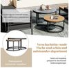 Celya Gartenlounge-Set Gartenlounges Balkon, Gartenmöbel Set 4 Personen, verstellbaren, (verzinkter Eisenrahmen, bequeme Gartenmöbel, graue Sitzpolster und Kissen inklusive, mit verstellbaren Beinen), Gartenmöbel-Set (4-5 Sitzplätze), 2 stapelbare Couc... Bild 3