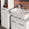Badschrank Luna Weiß 37 x 190 cm Vicco Bild 4