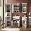 Badschrank Luna Weiß 37 x 190 cm Vicco Bild 5
