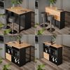 Bartisch-Set Dominic Goldkraft Eiche/Anthrazit 116 x 37 cm mit 2 Barhockern Vicco Bild 5