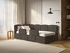 Selsey 'Cloudy' Kinderbett 120 cm, Bettkasten, 2x Rausfallschutz, Chenille, links, Braun Bild 3