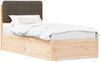 vidaXL Bettgestell mit gepolstertem Kopfteil Taupe 80 x 200 cm 877732 Bild 2