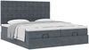 vidaXL Ottoman-Bett mit Matratzen Dunkelgrau 160x200 cm Samt 3313803 Bild 5