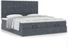 vidaXL Ottoman-Bett mit Matratzen Dunkelgrau 160x200 cm Samt 3313803 Bild 4