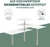 Eckregal, aus Glas und rostfreiem Edelstahl, weiß Bild 5