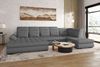99rooms Toscana Wohnlandschaft Strukturstoff NEVE Anthrazit Links mit Schlaffunktion Lieferung Wohnung Bild 1
