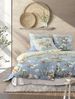 Irisette Mako Satin Bettwäsche Wave 8522-20 blau Blumen 135x200 Bild 2