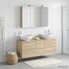 vidaXL Badezimmermöbel-Set 4 pcs Sonoma-Eiche Ingenieurholz und Glas 3406977 Bild 4