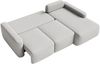 Selsey 'Carnos Mini' Ecksofa mit Schlaffunktion, Ottomane rechts, Chenille pflegeleicht, Graubeige Bild 4