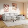 Selsey 'Carnos Mini' Ecksofa mit Schlaffunktion, Ottomane rechts, Chenille pflegeleicht, Graubeige Bild 3