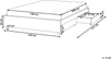 Bett mit Schubladen ohne Kopfteil Stoff PRADES 140 x 200 cm Hellbeige Bild 2