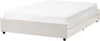Bett mit Schubladen ohne Kopfteil Stoff PRADES 140 x 200 cm Hellbeige Bild 4