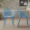 CLP 4er Set 'Hope' Gartenstuhl mit Armlehnen, stapelbar & wetterfest, recyceltem Polypropylen, Blau, 4 Bild 2