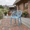 CLP 4er Set 'Hope' Gartenstuhl mit Armlehnen, stapelbar & wetterfest, recyceltem Polypropylen, Blau, 4 Bild 3