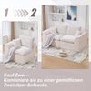 LVHOM Modulares Eckteil 1 St, Eckmodul mit Kissen, 1-Sitzer-Sofa aus Cordstoff, Frei kombinierbar, 101x102x84 cm Bild 3