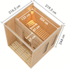 Karibu Sauna Arcadia mit 9 Kw Ofen in zwei Farben erhältlich schwarz Bild 4