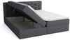 Boxspringbett Schlafzimmerbett DIAGO 140x200cm Stoff Fresh Anthrazit Bild 2