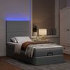 vidaXL Ottoman-Bett mit Matratze & LEDs Hellgrau 100x200 cm Stoff 3313899 Bild 3