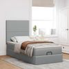 vidaXL Ottoman-Bett mit Matratze & LEDs Hellgrau 100x200 cm Stoff 3313899 Bild 4
