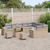 vidaXL Garten-Sofa-Set mit Kissen mit Kissen 12 pcs Beige und Hellgrau 3363997 Bild 3