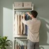 Standgarderobe Jässaatka mit 3 Ablagen 200x61x40 cm Grau [en. casa] Bild 5