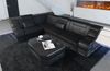 Couch Bianchi L Form in Leder - Echtleder - schwarz - Links Bild 3