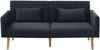 Schlafsofa mit Sitzfläche 180x75x82 cm, Samt schwarz, 3‑stufig verstellbare Rückenlehnen, 5‑fach verstellbare Armlehnen Bild 5