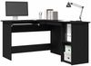 vidaXL Eck-Schreibtisch Schwarz Eichen-Optik 120 x 140 x 75 cm 862450 Bild 3