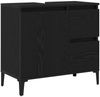 vidaXL Badezimmerschrank mit Tür Schwarz Eichen-Optik 65 x 33 x 60 cm 862812 Bild 2