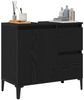 vidaXL Badezimmerschrank mit Tür Schwarz Eichen-Optik 65 x 33 x 60 cm 862812 Bild 3
