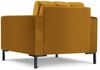 Micadoni Sessel Mamaia 1-Sitzer Samt Bluvel Gelb schwarze Beine Bild 2