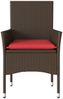 vidaXL Gartenstühle mit Kissen 2 Stk. Braun Poly Rattan 368116 Bild 5