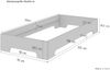 Kastenbett, Holzbett, Gäste Bett 90x200 Massivholz Kiefer mit Rollrost 60.56-09 Bild 3