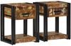 vidaXL Nachttisch 2 pcs 40 x 35 x 50 cm Massives upgecyceltes Holz 4016691 Bild 5